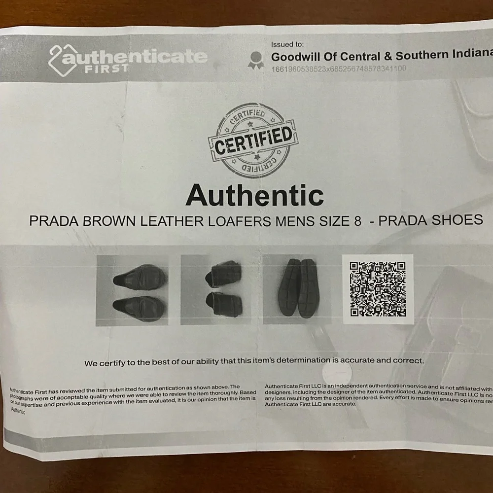 Prada Brown Leather Penny Loafers